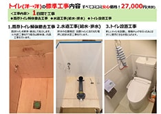 トイレリフォーム工事金額